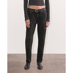 EVERLANE The Super-Soft Relaxed Jean 33 Regular Stormy Black Straight Leg B51